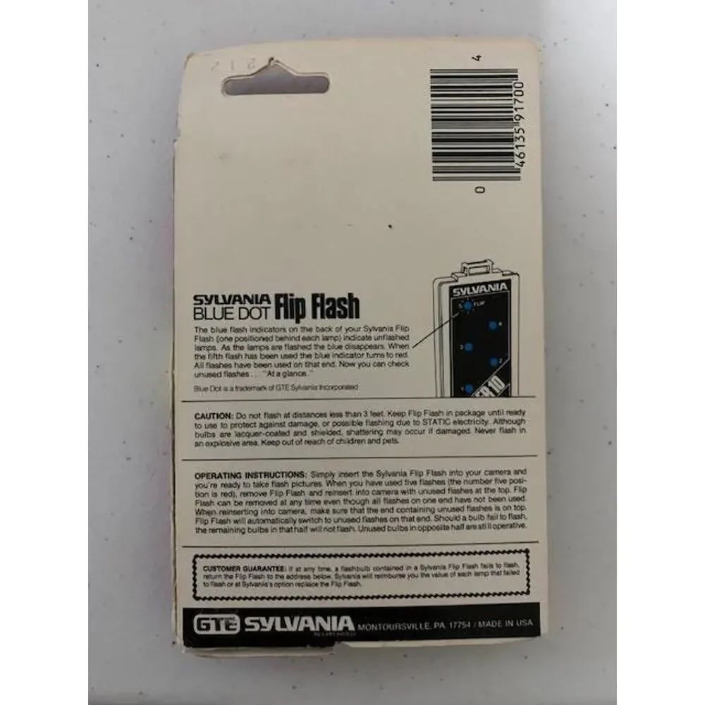 Sylvania Blue Dot Super 10 Bar for Flip Flash Cameras